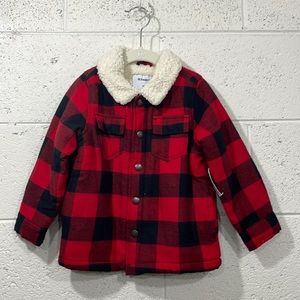 [Old Navy] Toddler Boy Plaid Sherpa Jacket